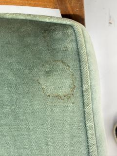  Cal Mode Set of 8 Cal Mode Walnut and Sage Green Dining Chairs Los Angeles 1960s - 4765834