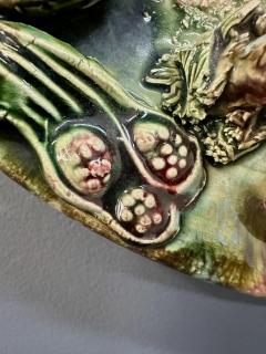  Caldas Da Rainha Vintage Majolica Jose Alvaro Lobster Plate Caldas Da Rainha Portugal C 1930 - 4342066