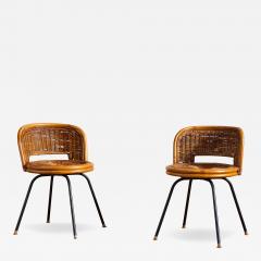  Calif Asia Wicker Swivel Stool Chairs by Calif Asia - 4217497