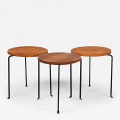  California Design Group Set of 3 California Design Wrought Iron Birch Stacking Stools - 4307299