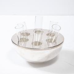  Calvin Klein Modernist 6 Shot Glass Set w Silverplate Holder by Calvin Klein for Swid Powell - 2431388