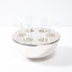  Calvin Klein Modernist 6 Shot Glass Set w Silverplate Holder by Calvin Klein for Swid Powell - 2431407