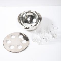  Calvin Klein Modernist 6 Shot Glass Set w Silverplate Holder by Calvin Klein for Swid Powell - 2431419