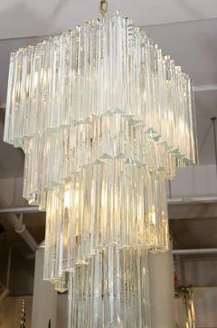  Camer Glass Dramatic Five Tier Murano Glass Chandelier by Camer - 452170