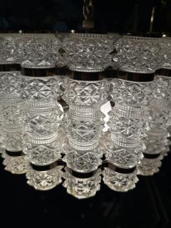  Camer Glass EXCEPTIONAL MID CENTURY CAST GLASS BRASS CHANDELIER - 4512565