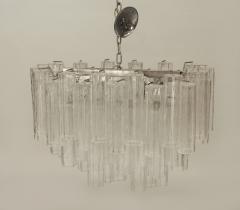  Camer Glass Italian Post War Design Multi Tiered Oval Shaped Chandelier - 466762