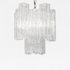  Camer Glass Lovely Petite Signed Camer Italian Murano Tronchi Tube Chandelier - 1803794