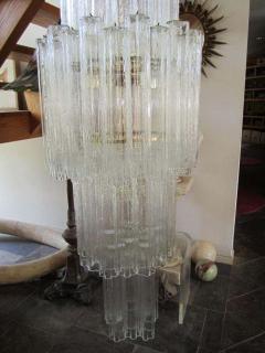  Camer Glass Monumental 6 Foot Camer Venini Glass Tronchi Tube Chandelier Mid century Modern - 1877345