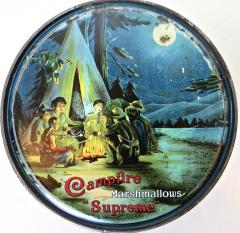  Campfire Supreme Marshmallow Tin Boy Scout Motif American Circa 1915 - 2756222