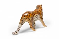  Capodimonte Italian Glazed Porcelain Striding Leopard Sculpture manner of Capodimonte  - 4197658