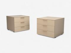  Cappellini Guilio Cappelini Cream Matte Lacquer Nightstands Italy 2010s - 4316782