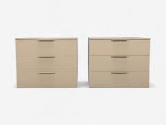  Cappellini Guilio Cappelini Cream Matte Lacquer Nightstands Italy 2010s - 4316783