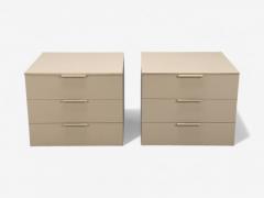 Cappellini Guilio Cappelini Cream Matte Lacquer Nightstands Italy 2010s - 4316785