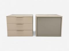  Cappellini Guilio Cappelini Cream Matte Lacquer Nightstands Italy 2010s - 4316790