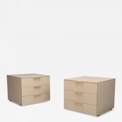  Cappellini Guilio Cappelini Cream Matte Lacquer Nightstands Italy 2010s - 4319304