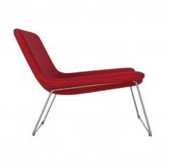  Cappellini Matching Pair of Midcentury Italian Postmodern Red Lounge Chairs by Cappellini - 2427865