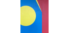  Carl A Alexander Yellow Circle Blue and Red ca 1950 70s - 2912530
