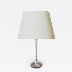  Carl Hallberg Workshop Elegant Swedish Grace Lamp in Silver by Carl Gustave Hallberg - 2742623