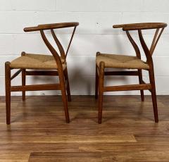  Carl Hansen Son Early Hans J Wegner Pair Oak CH24 Wishbone Chairs Carl Hansen and Sons Denmark - 2680760