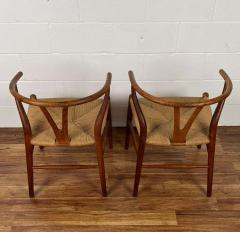  Carl Hansen Son Early Hans J Wegner Pair Oak CH24 Wishbone Chairs Carl Hansen and Sons Denmark - 2680762