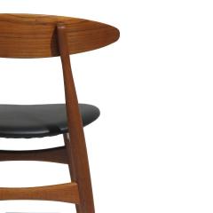  Carl Hansen Son Hans J Wegner Danish Teak Dining Chairs CH 33 for Carl Hansen - 3203101