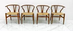  Carl Hansen Son Set of 4 Vintage Patinated Hans Wegner CH24 Wishbone Dining Chairs in Oak - 3175868