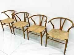  Carl Hansen Son Set of 4 Vintage Patinated Hans Wegner CH24 Wishbone Dining Chairs in Oak - 3175945