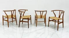  Carl Hansen Son Set of 4 Vintage Patinated Hans Wegner CH24 Wishbone Dining Chairs in Oak - 3176168