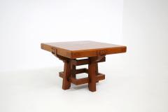  Carlo Piero Zen Italian Table Liberty attributed to Carlo Zen in solid walnut inlaid wood - 1550218