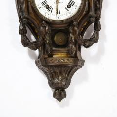  Caron 18th Century Neoclassical Bronze Polished Brass Wall Clock w Chime by Caron - 2220147