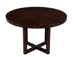  Carrocel Interiors Art Deco Inspired Sapele Wood Round Dining Table - 3885319