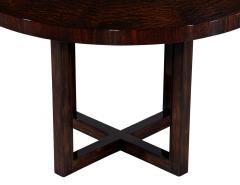  Carrocel Interiors Art Deco Inspired Sapele Wood Round Dining Table - 3885320