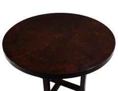  Carrocel Interiors Art Deco Inspired Sapele Wood Round Dining Table - 3885322