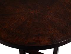  Carrocel Interiors Art Deco Inspired Sapele Wood Round Dining Table - 3885327