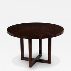  Carrocel Interiors Art Deco Inspired Sapele Wood Round Dining Table - 3889610