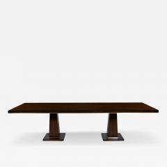  Carrocel Interiors Carrocel Custom Walnut Dining Table with Brass Details - 2983104