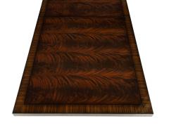  Carrocel Interiors Custom Art Deco Inspired Mahogany Dining Table with Unique Banding Design - 2653713