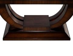  Carrocel Interiors Custom Art Deco Inspired Mahogany Dining Table with Unique Banding Design - 2653717