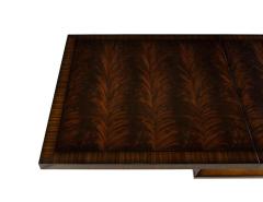  Carrocel Interiors Custom Art Deco Inspired Mahogany Dining Table with Unique Banding Design - 2653718