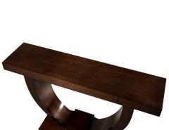  Carrocel Interiors Custom Art Deco Inspired Modern Walnut Console Table - 2981553