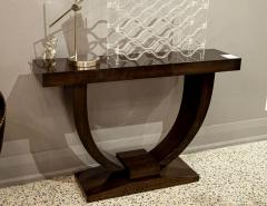  Carrocel Interiors Custom Art Deco Inspired Modern Walnut Console Table - 2981579