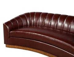  Carrocel Interiors Custom Curved Channel Back Leather Sofa by Carrocel - 2816940