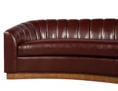  Carrocel Interiors Custom Curved Channel Back Leather Sofa by Carrocel - 2816947