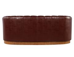  Carrocel Interiors Custom Curved Channel Back Leather Sofa by Carrocel - 2816948