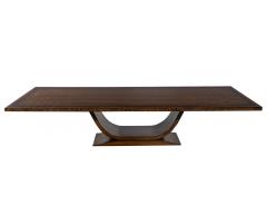  Carrocel Interiors Custom Handcrafted Modern Art Deco Walnut Dining Table - 2678437