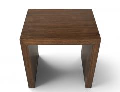  Carrocel Interiors Custom Minimalist Walnut Waterfall Side Table - 4792882