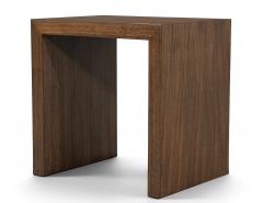  Carrocel Interiors Custom Minimalist Walnut Waterfall Side Table - 4792883