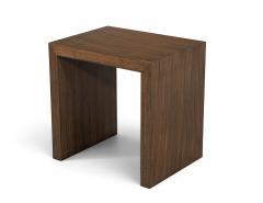  Carrocel Interiors Custom Minimalist Walnut Waterfall Side Table - 4793167