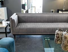  Carrocel Interiors Custom Modern Channeled Sofa in Grey - 3513132