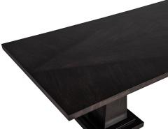  Carrocel Interiors Custom Modern Charcoal Dining Table with Diamond Pattern Inlay - 1739911